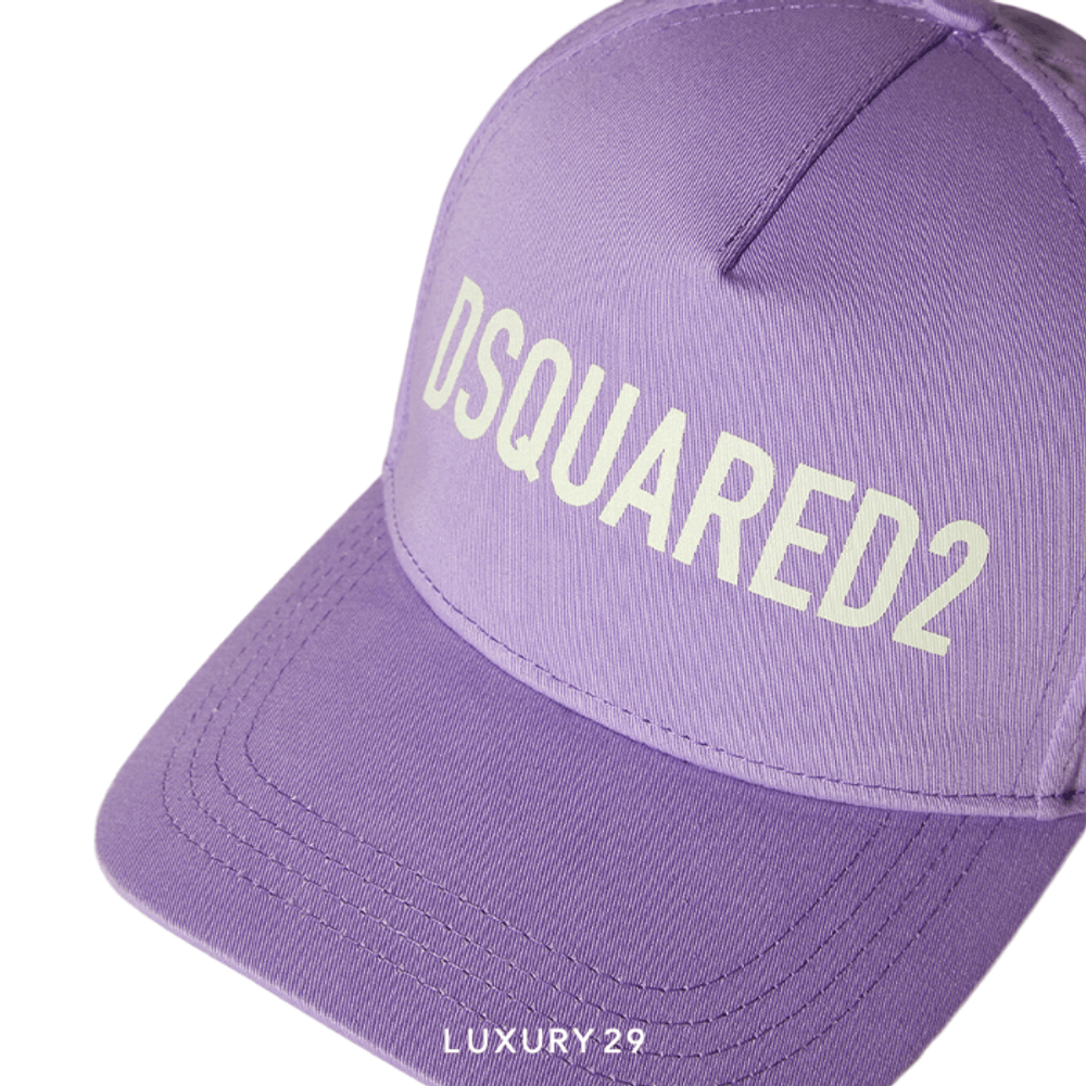 DSQUARED2 Lavander Purple Logo Baseball Cap(Free Size, Purple)