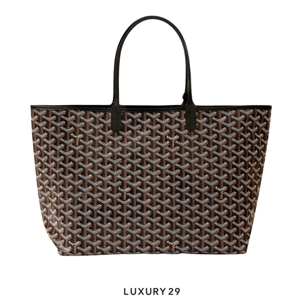 Goyard Saint Louis PM Bag with Croc Universal Black(Small, Black)