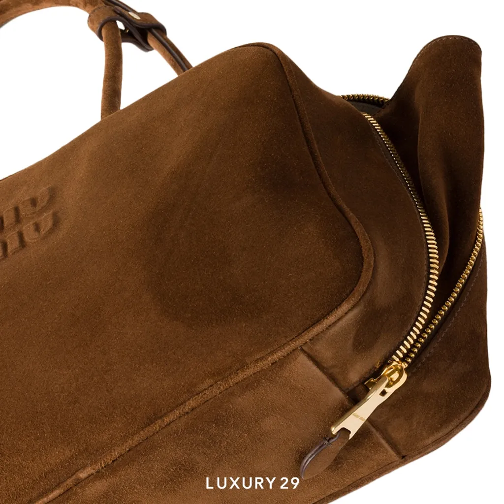 Miu Miu Suede Beau bag Cocoa Brown(Medium, Brown)