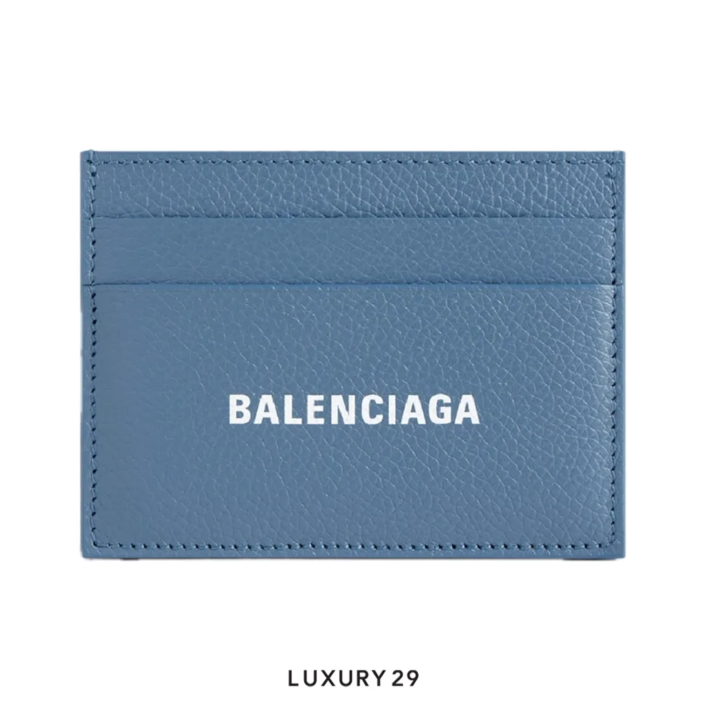 Balenciaga Cash Card Holder Wallet Blue(Small, Blue)