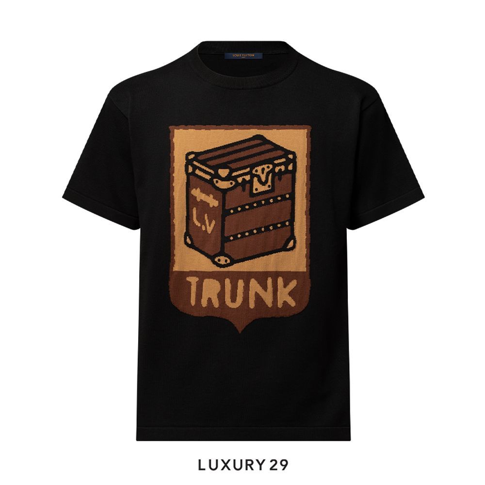 Louis Vuitton LV Graphic Short-Sleeved Crewneck Black(S, Black)