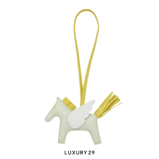 Hermes Rodeo Pegase MM charm Vert Fizz / Lime / New White