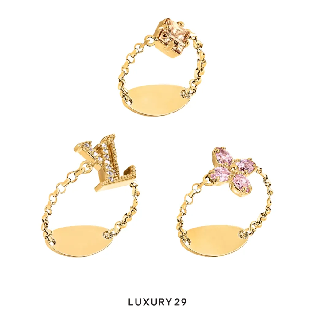 Louis Vuitton Lady LV Ring Gold metal (M: 52, 53, 54)(Medium, Gold)
