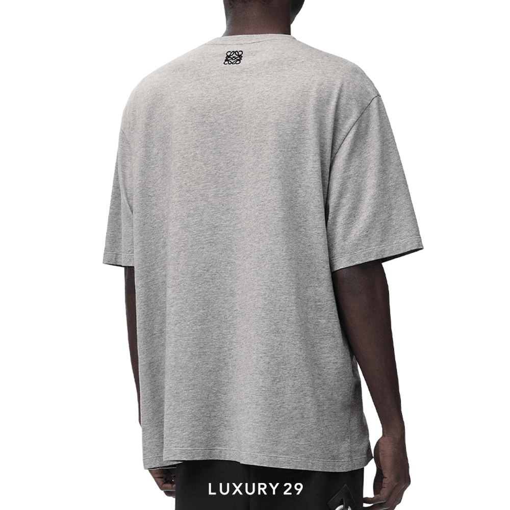 Loewe Loose fit T-shirt in cotton Grey Melange(XS, Grey)