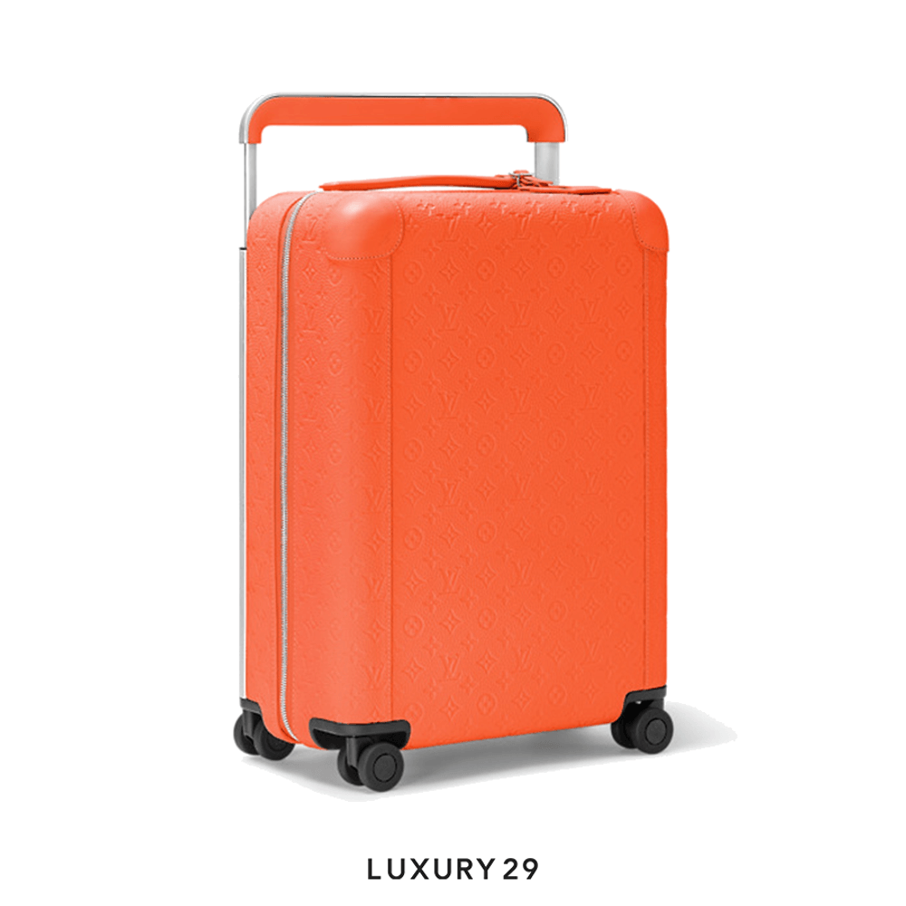 Louis Vuitton LV Horizon 55 Suitcase Taurillon Monogram Cowhide Leather(Large, Orange)