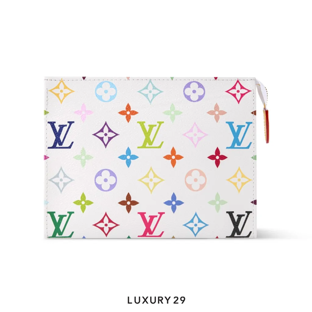 Louis Vuitton LV x TM Toiletry 19 Pouch Monogram Multicolore Canvas Multicolor(Small, White)
