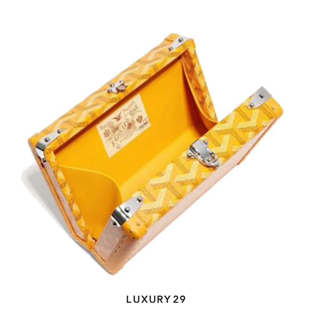 Goyard Minaudiere Trunk Bag Gold(Small, Gold)