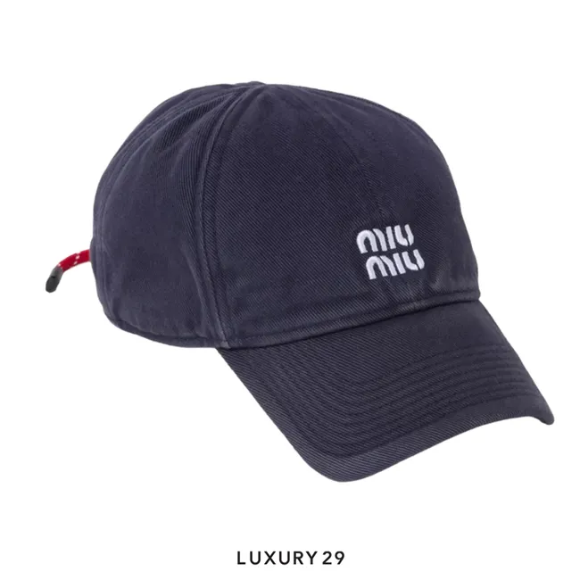 MIU MIU Denim baseball cap Blue