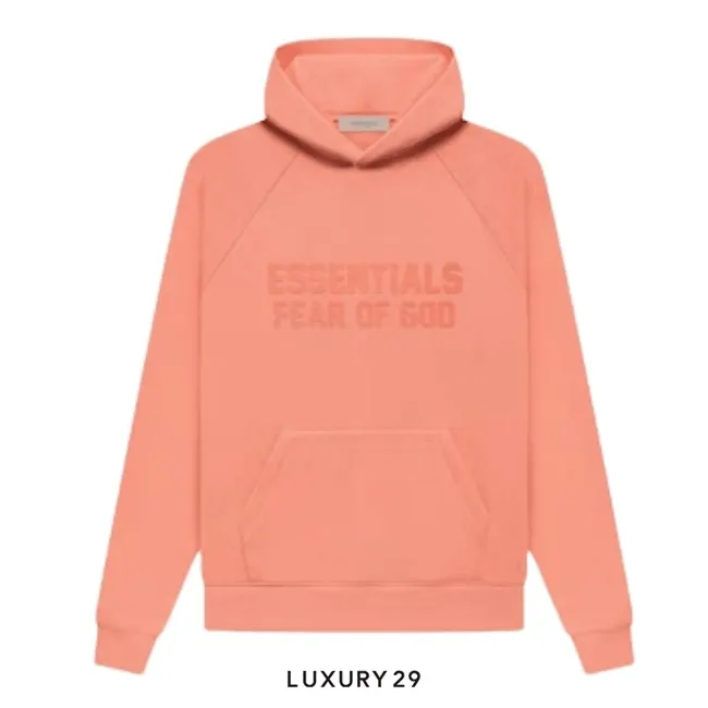Essentials Fear Of God Hoodie Coral  (PF22)