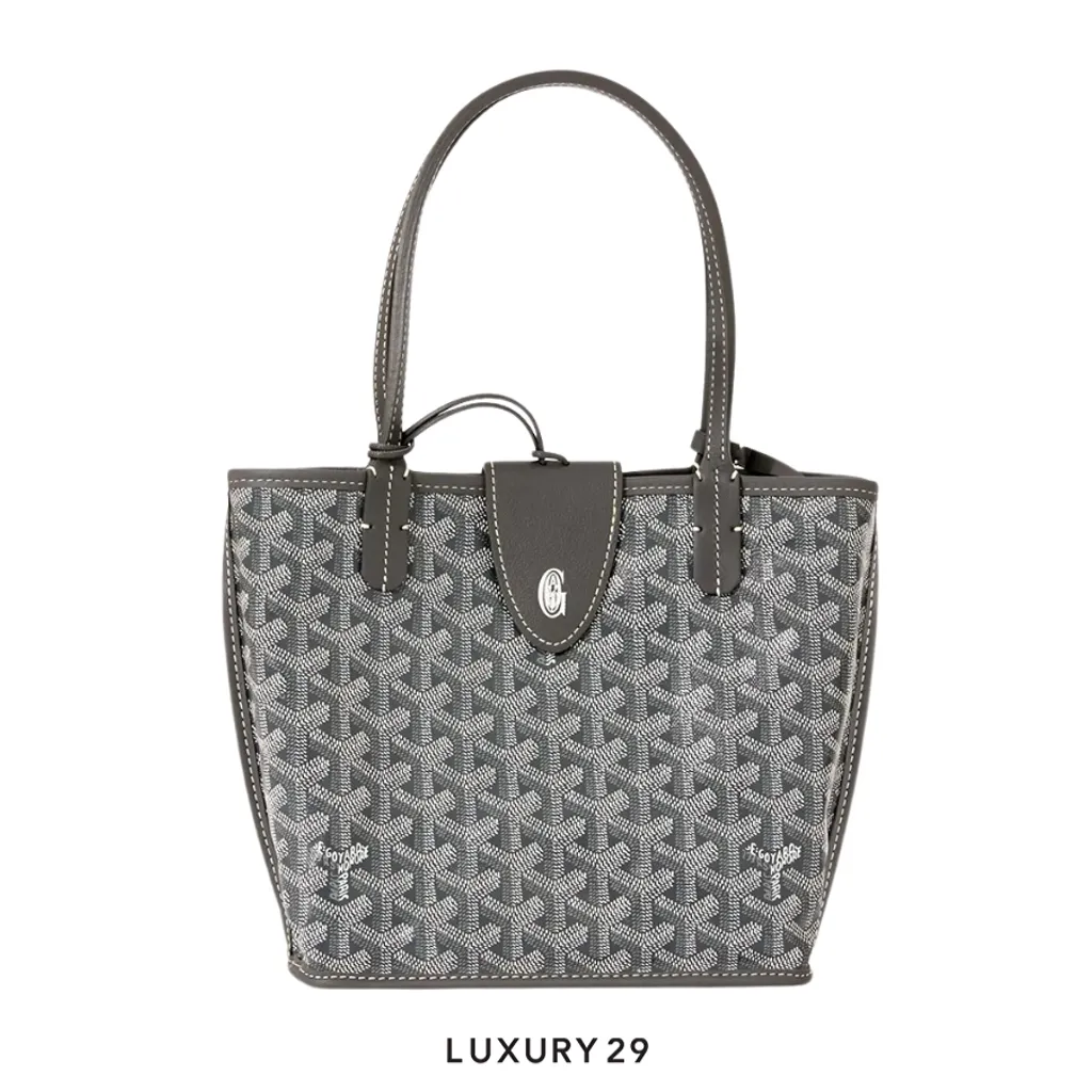 Goyard Anjou Mini Bag with Croc Universal Grey(Mini, Grey)