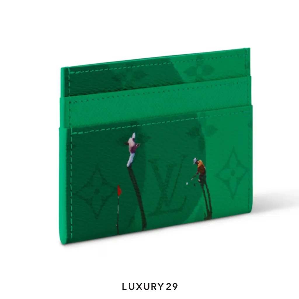 Louis Vuitton LV Double Card Holder Exclusive Online Pre-launch Golf Green(Small, Green)