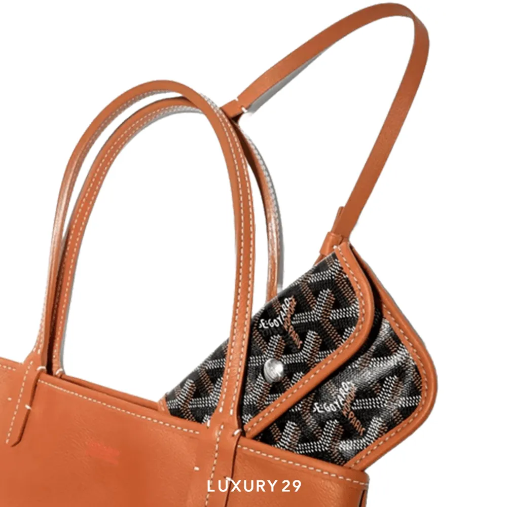 Goyard Anjou Mini Bag Black Tan(Mini, Brown)