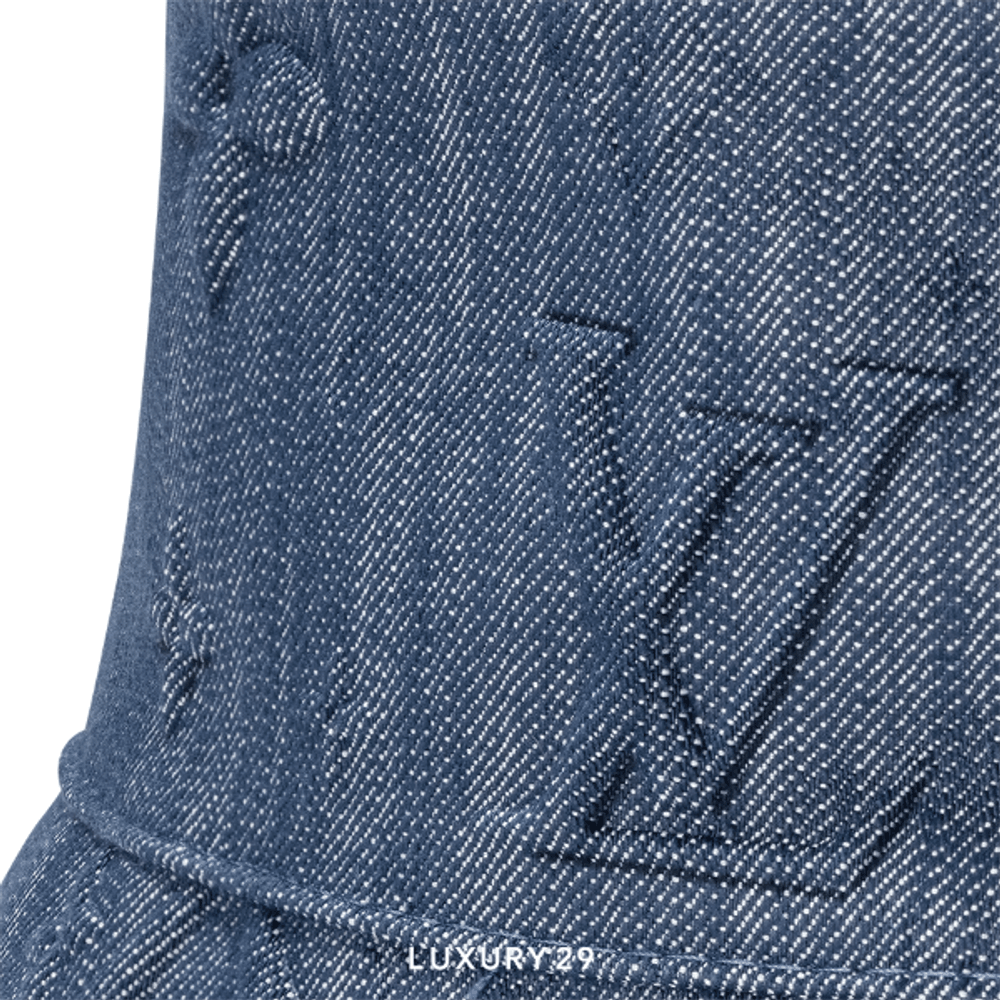 Louis Vuitton LV Monogram Constellation Bucket Hat Bleu(Free Size, Blue)