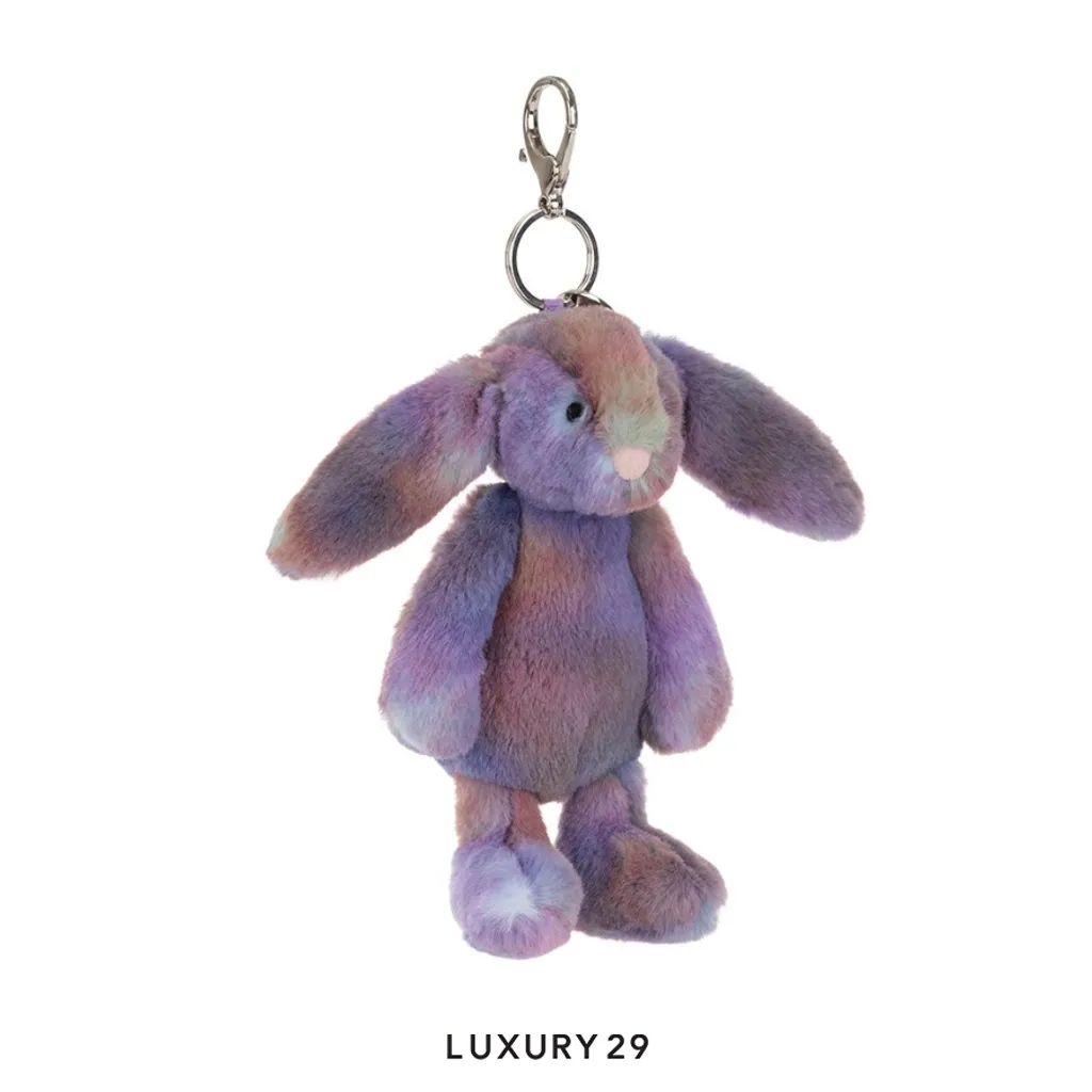 JellyCat Zodihop Luxe Bunny Bag Charm(Small, Multicolour)