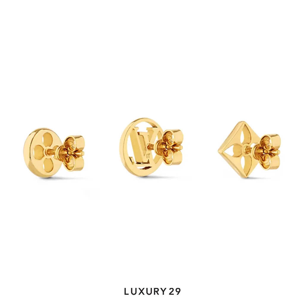 Louis Vuitton LV Crazy In Lock Earrings Set Gold(Free Size, Gold)
