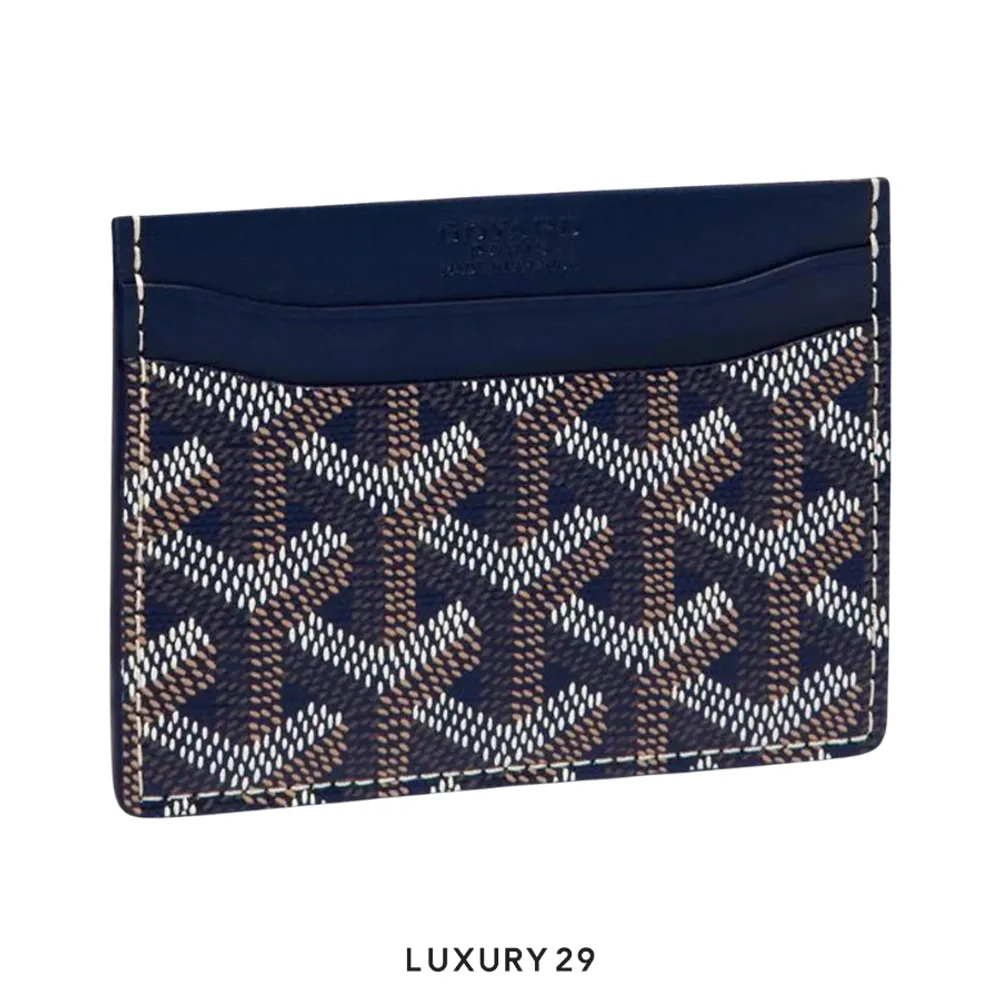 Goyard Saint-Sulpice Card Wallet Navy Blue(Small, Blue)