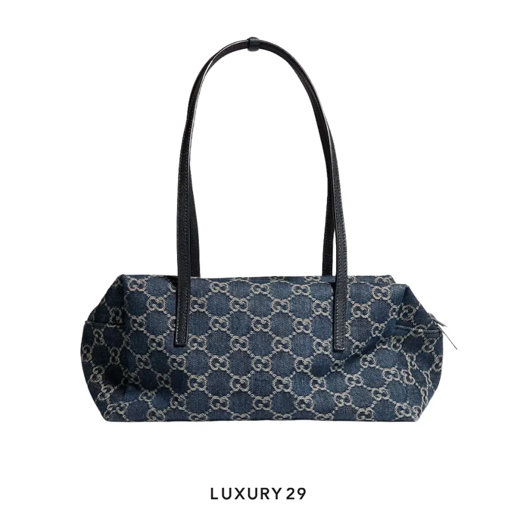 Gucci Melrose medium boston bag Denim(Medium, Blue)