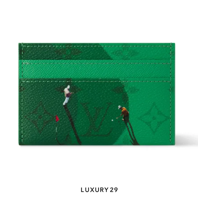 Louis Vuitton LV Double Card Holder Exclusive Online Pre-launch Golf Green