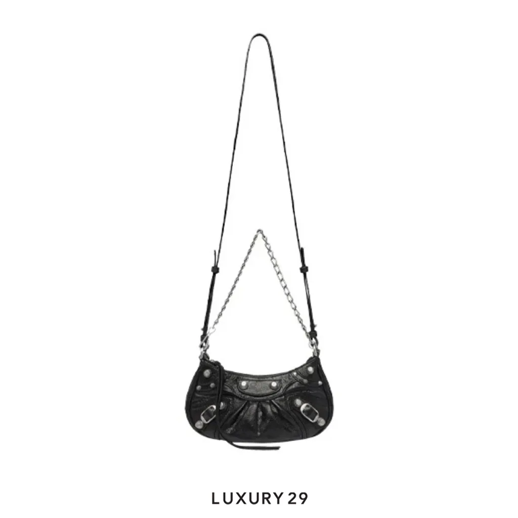 Balenciaga Le Cagole Mini Bag With Chain Black(Mini, Black)