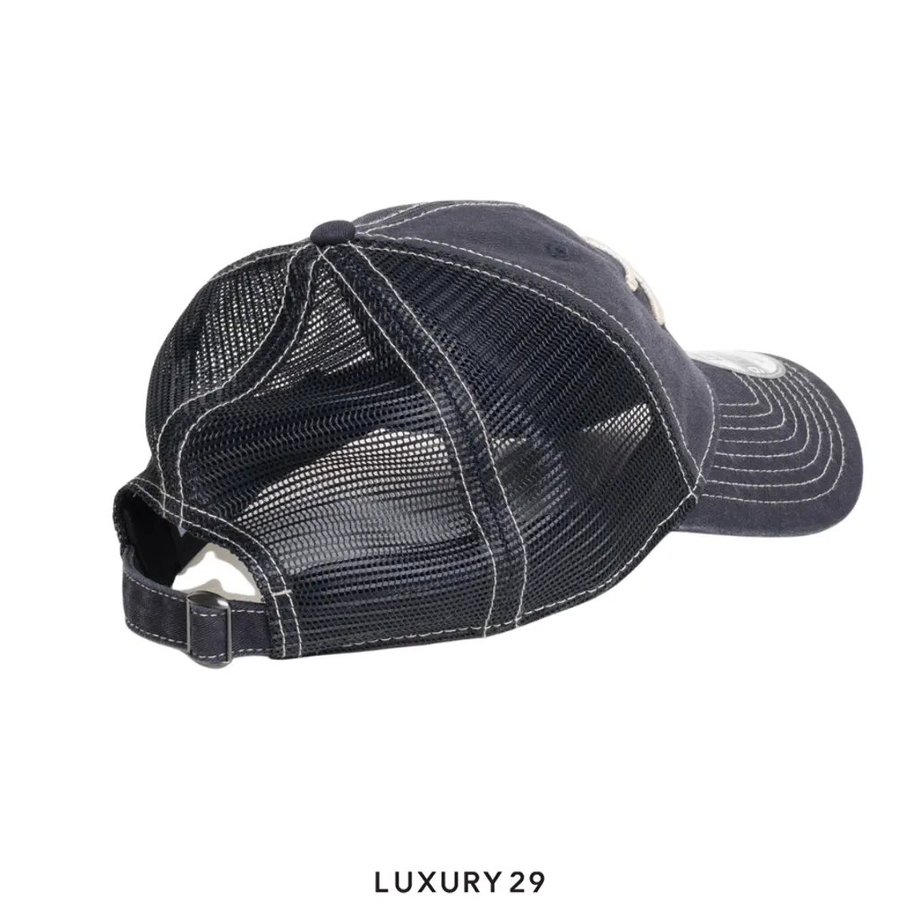 STUSSY 9TWENTY WASHED BASIC TRUCKER NAVY(Free Size, Blue)