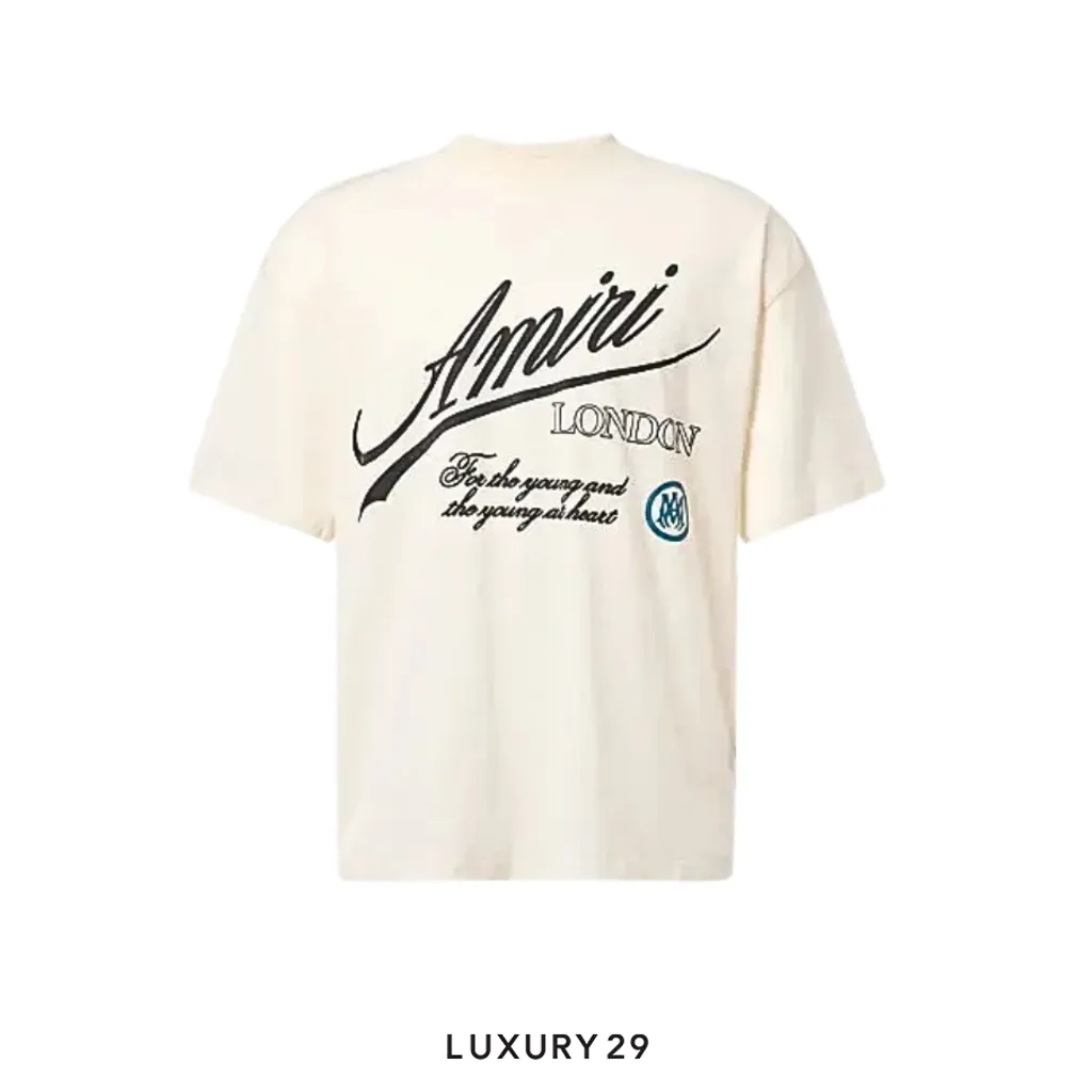 Amiri skater logo-print cotton-jersey t-shirt 	
ivory(L, Neutrals)