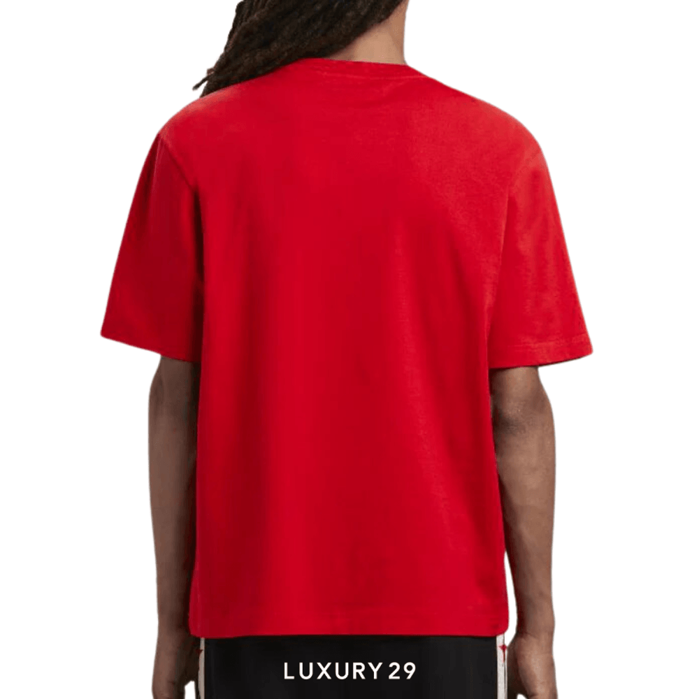 Palm Angels T-SHIRT RACING RED RED BLACK(M, Red)