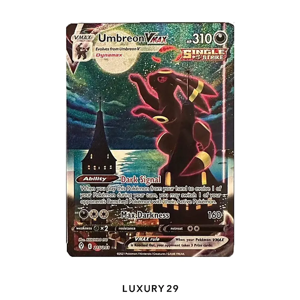Pokemon 2021 SWORD & SHIELD EVOLVING SKIES SECRET Umbreon VMAX #215 (EN) (PSA10)(Small, Multicolour)