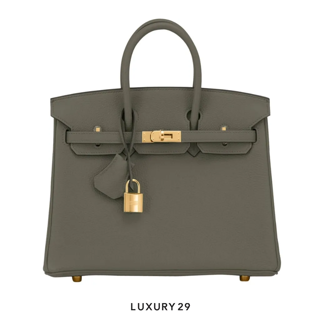 Hermes Birkin 25 Vert Maquis Bag Togo Gold Hardware Military Green K Stamp (2025)(Small, Green)