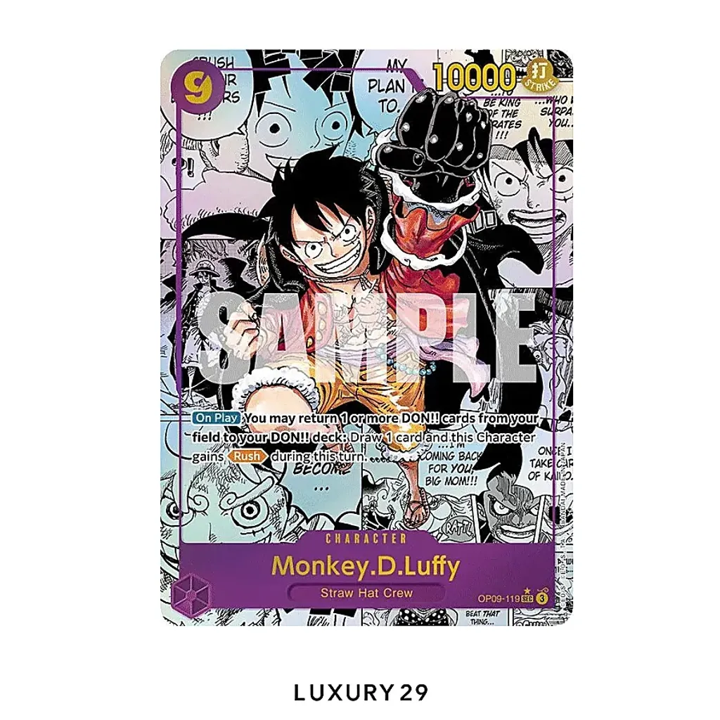 One Piece Monkey.D.Luffy (Manga) Emperors in the New World SEC OP09-119 (PSA10)(Small, Multicolour)
