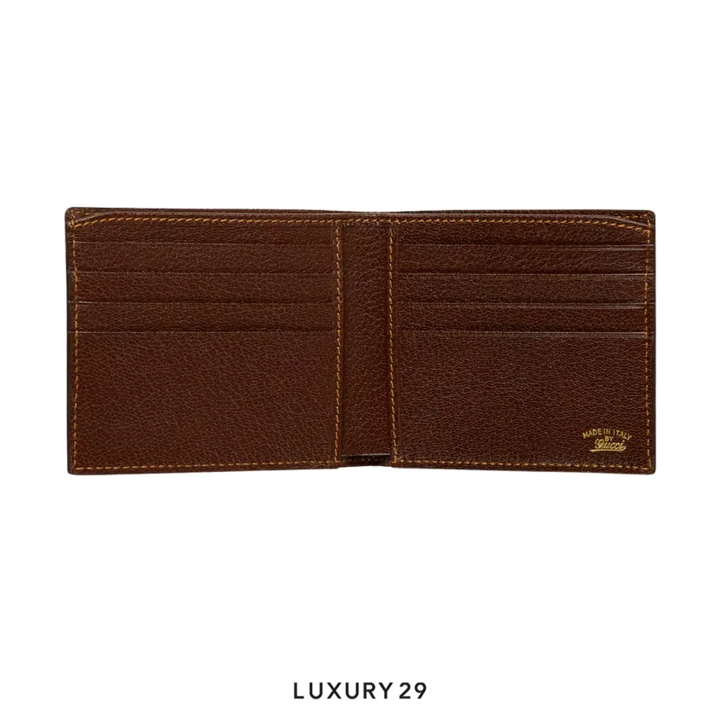 Gucci Bi-fold wallet with Web(Small, Brown)