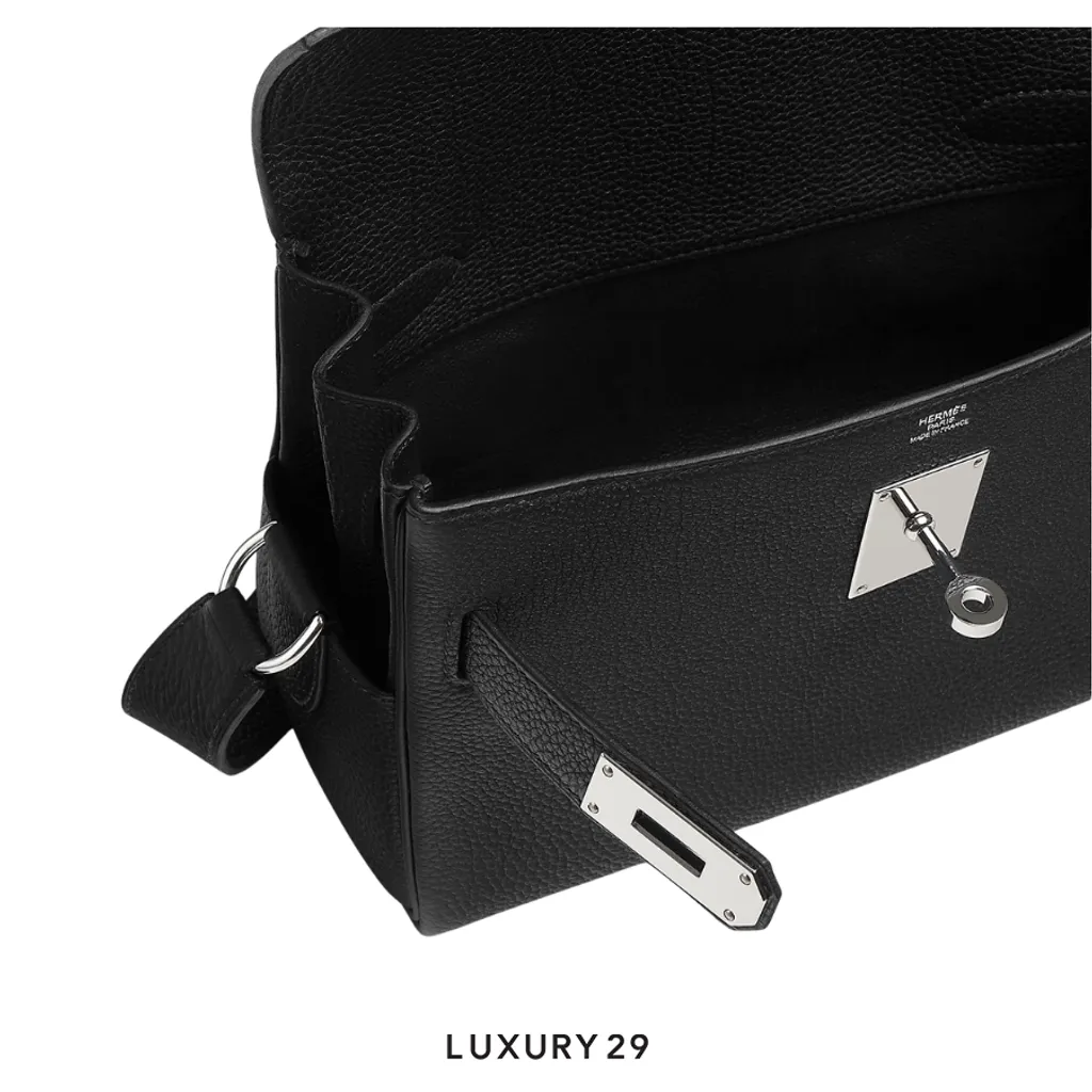 Hermes Sac Kelly Messenger PM Veau Togo 3Y Caban K Stamp(2025) Noir(Small, Black)