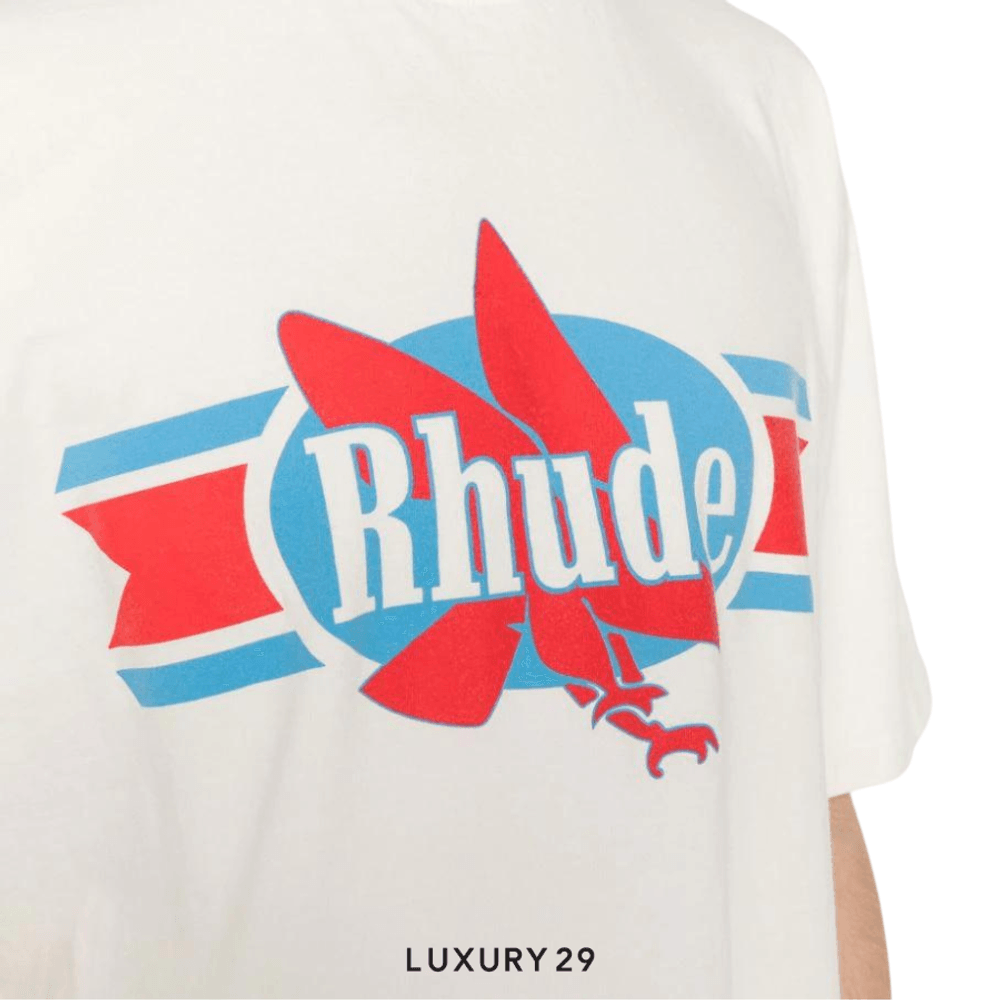 Rhude CHEVRON EAGLE TEE VTG WHITE(M, White)