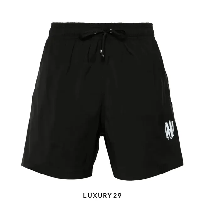 Amiri MA Core-print swim shorts Black