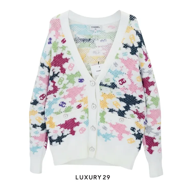 Chanel Flower Patterns Casual Style Rib Street Style Party Style