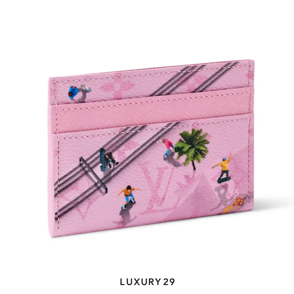 Louis Vuitton LV Double Card Holder Exclusive Online Pre-launch Pink(Small, Pink)