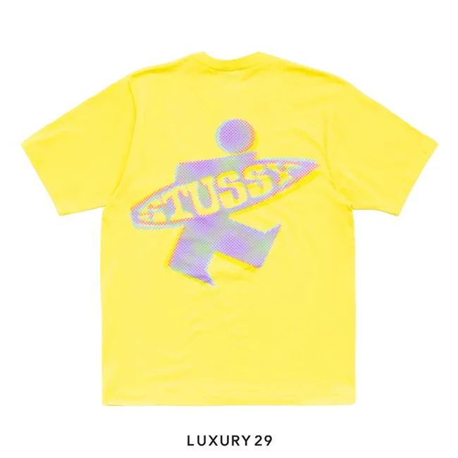 STUSSY DOT SURF PUFF PRINT TEE LEMON