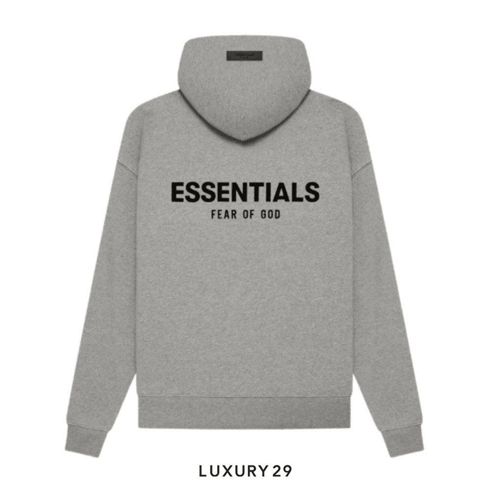 Essentials Fear Of God Hoodie Dark Oatmeal (FW22)(M, Grey)