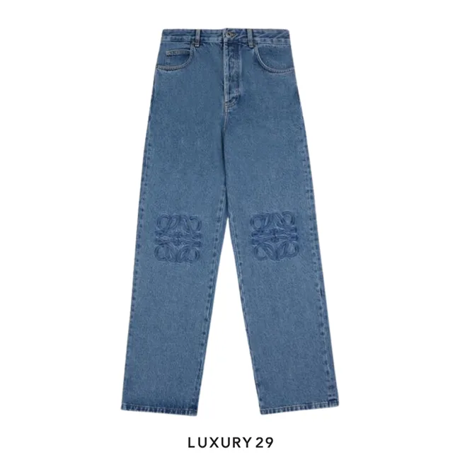 Loewe Anagram baggy jeans in denim Blue