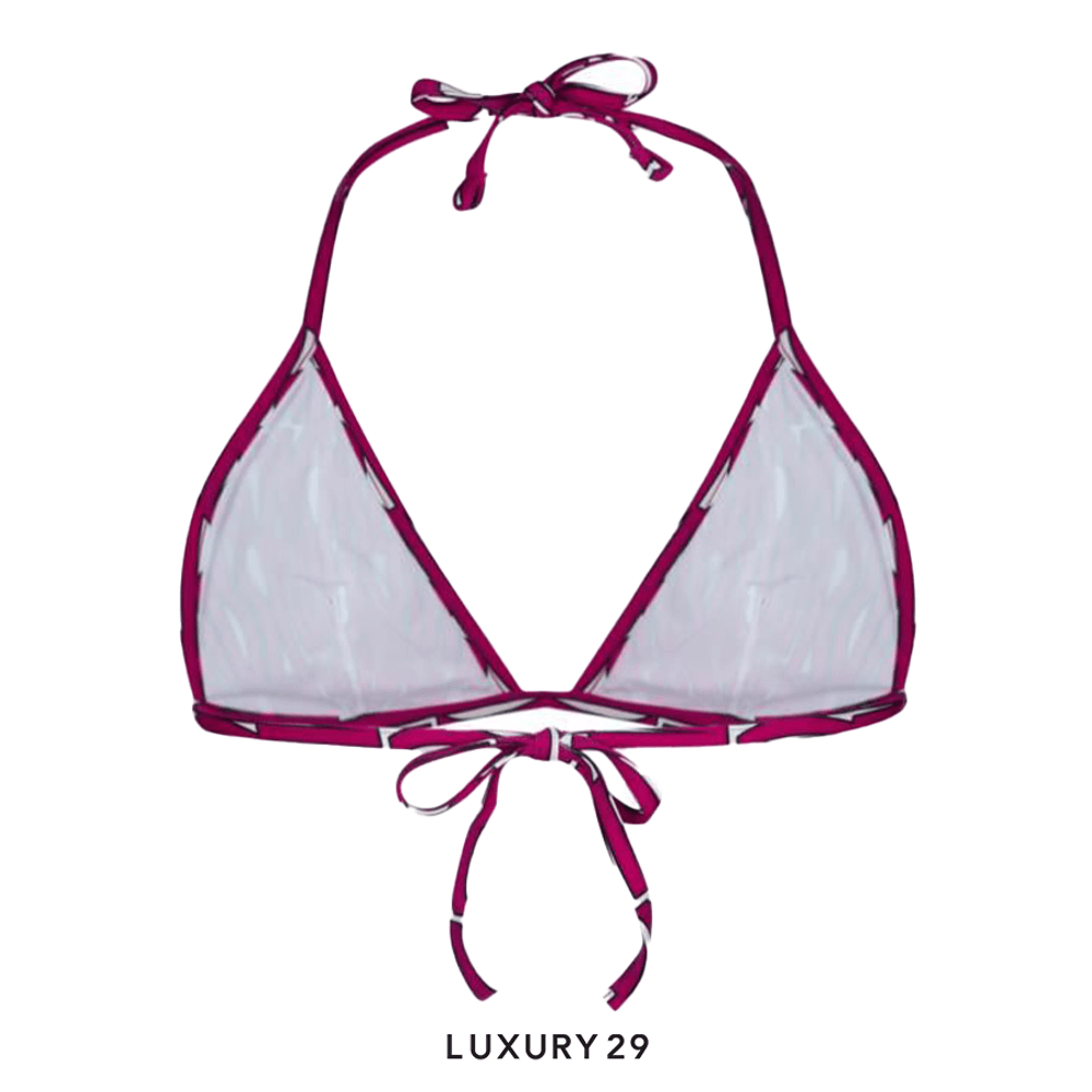 Dior Bikini Top Blue Dior Oblique Technical Fabric(XS, Pink)