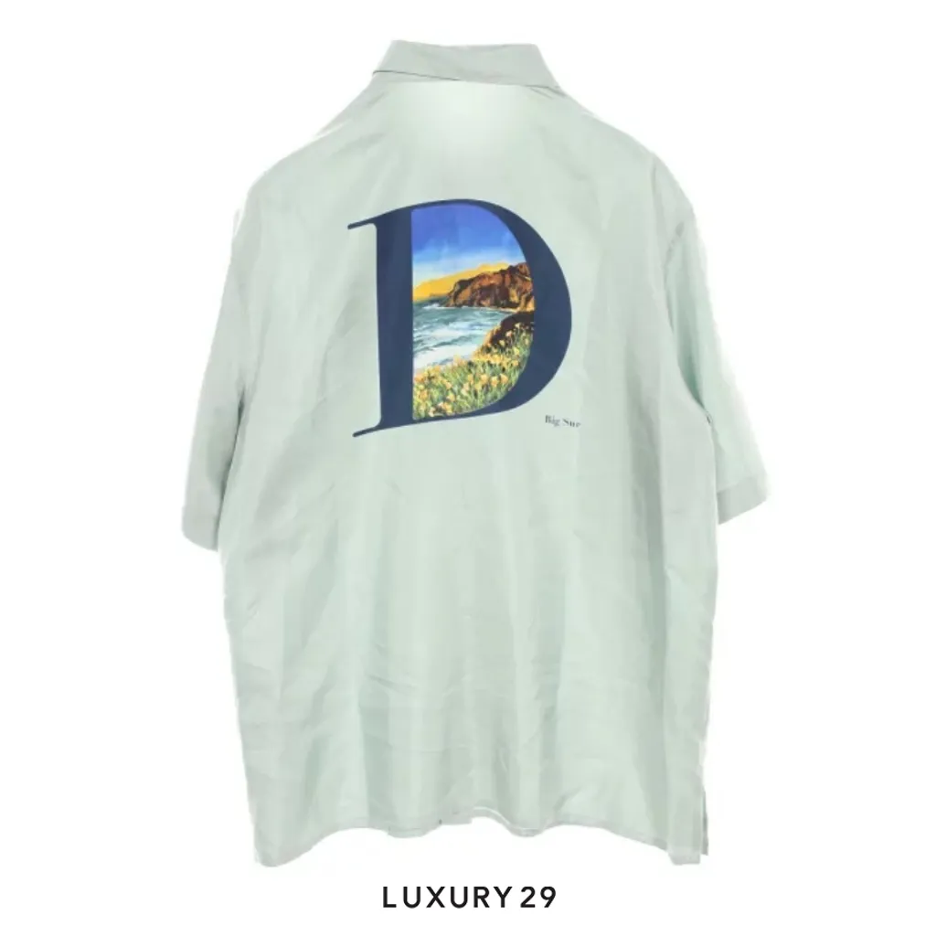 Dior DIOR x Jack Kerouac Men's Silk Top in Green(L, Grey)