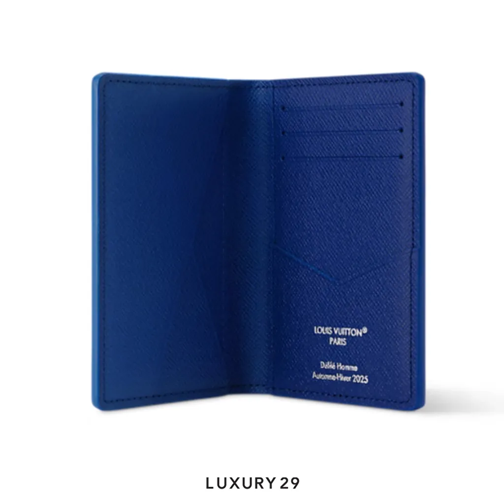 Louis Vuitton LV  Pocket Organizer Wallet blue Monogram Canvas(Small, Blue)