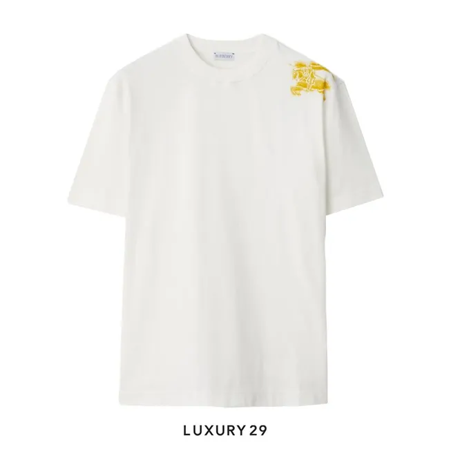 Burberry Cotton T-shirt in Salt White
