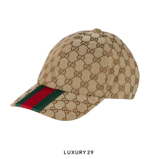 Gucci GG canvas baseball hat beige and ebony