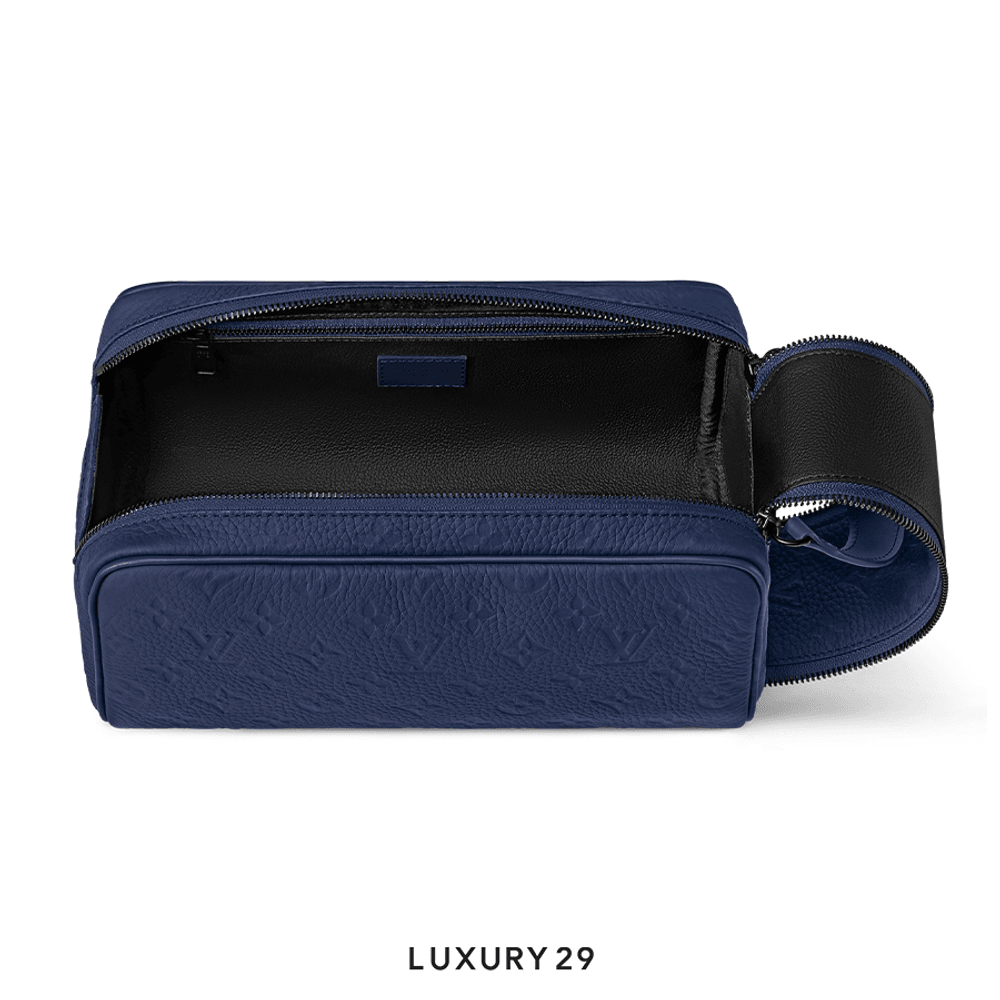 Louis Vuitton LV Dopp Kit Toilery Bag Sapphire Blue(Small, Blue)