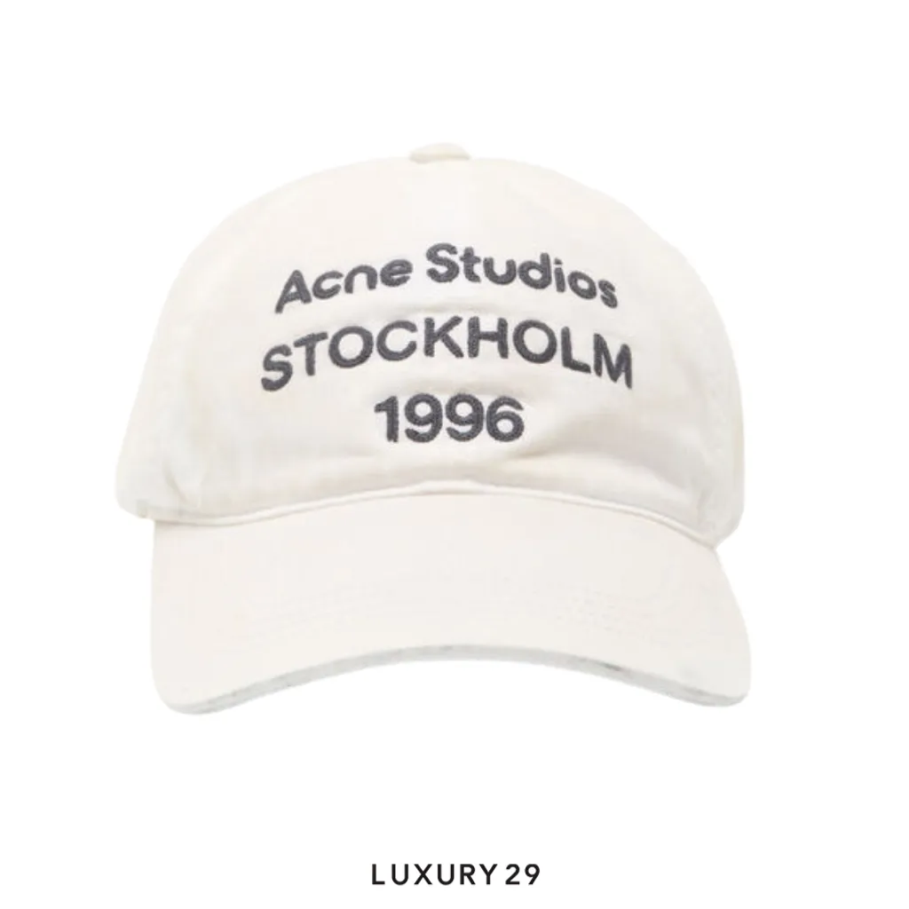 Acne Studios Logo cap Dusty White(Free Size, White)