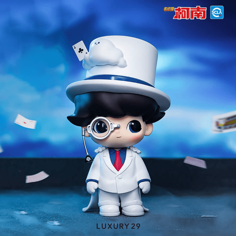 POPMART DIMOO Detective Conan Kid the Phantom Thief Figurine(Medium, Blue)