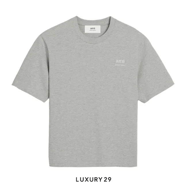 AMI ALEXANDRE MATTIUSSI T-SHIRT HEATHER ASH GREY