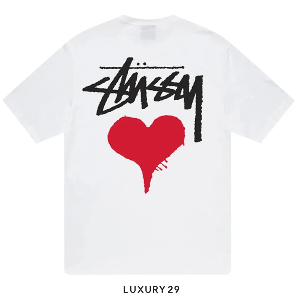 Stussy Stock Heart Tee White(L, White)