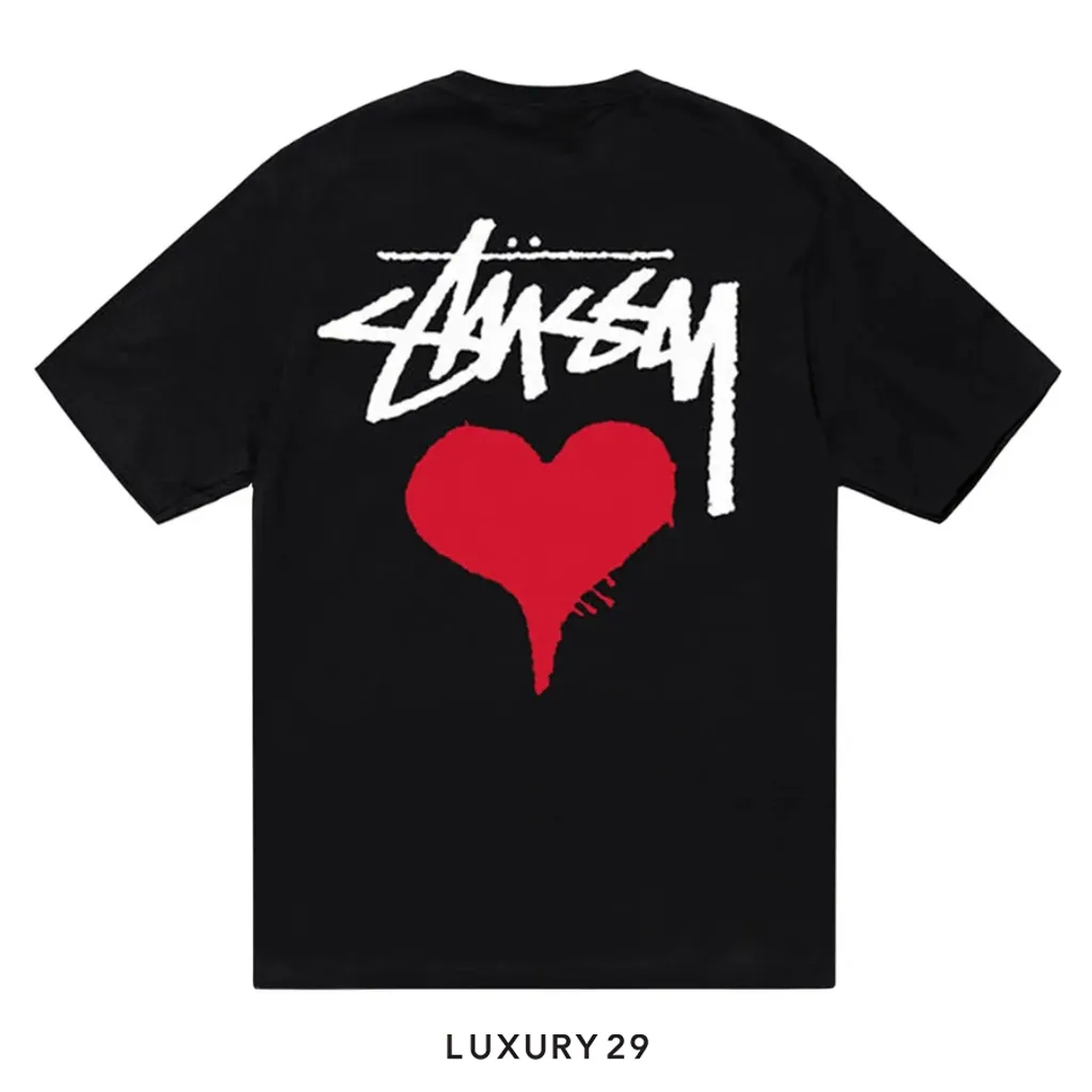 Stussy Stock Heart Tee Black(S, Black)