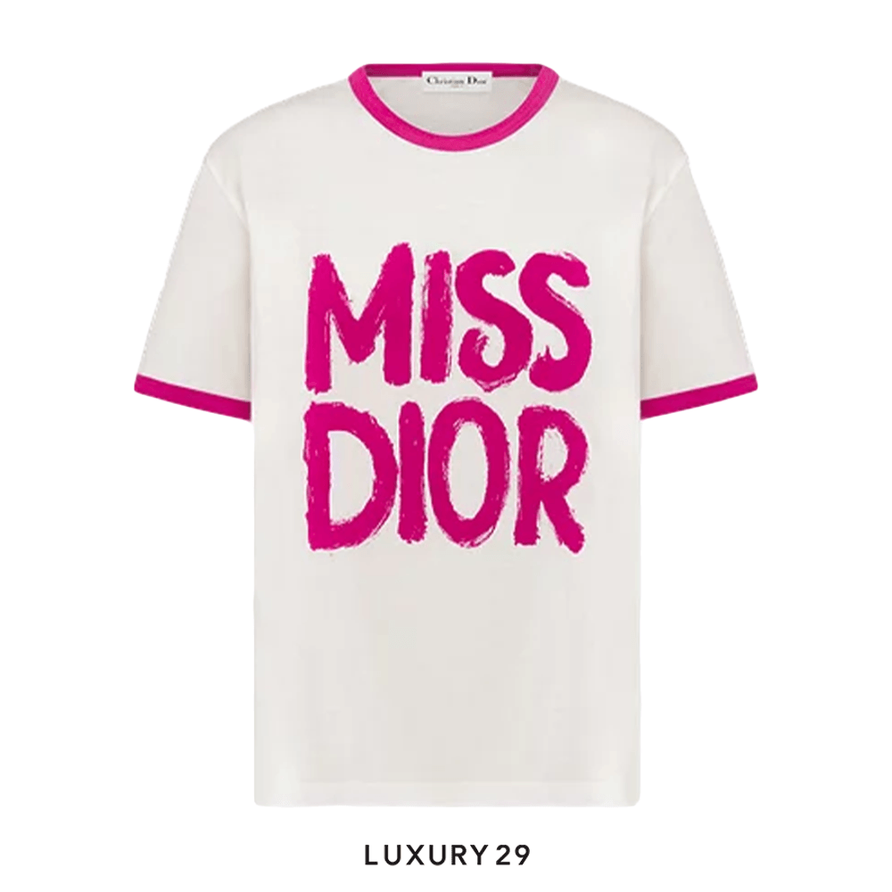 Miss Dior Graffiti コットン & リネン ジャージー Tシャツ Miss Dior Graffiti コットン & リネン ジャージー（T-Shirt